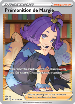 Carte Pokémon Prémonition de Margie TG24/TG30 Trainer Gallery Stars Étincelantes