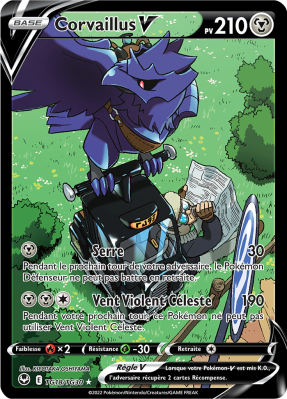 Carte Pokémon Corvaillus-V TG18/TG30 Trainer Gallery Tempête Argentée