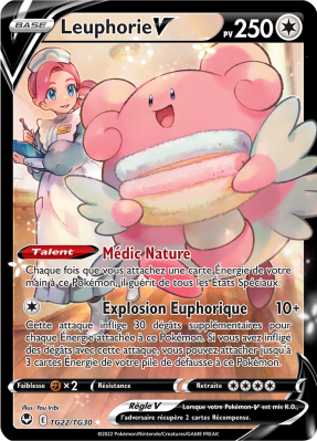 Carte Pokémon Leuphorie-V TG22/TG30 Trainer Gallery Tempête Argentée