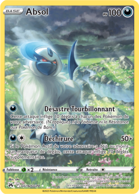 Carte Pokémon Absol GG16/GG70 Trainer Gallery Zénith Suprême