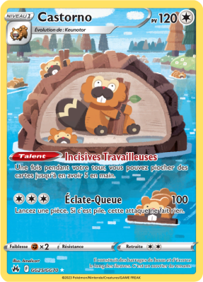 Carte Pokémon Castorno GG25/GG70 Trainer Gallery Zénith Suprême