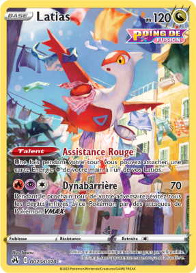 Carte Pokémon Latias GG20/GG70 Trainer Gallery Zénith Suprême