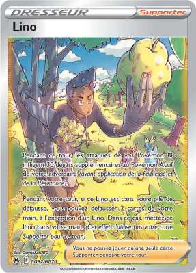 Carte Pokémon Lino GG62/GG70 Trainer Gallery Zénith Suprême