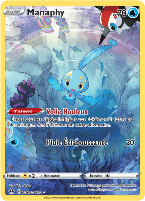 Carte Pokémon Manaphy GG06/GG70 Trainer Gallery Zénith Suprême