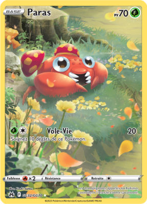 Carte Pokémon Paras GG32/GG70 Trainer Gallery Zénith Suprême