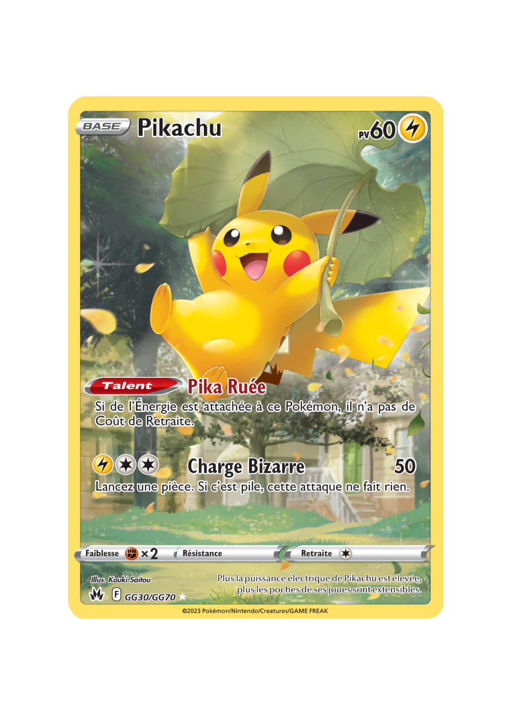 pokemon tcg crown zenith gg30 gg70 pikachu card GG30/GG70 this attack does nothing Pikachu 2023 Sword & Shield: