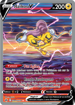 Carte Pokémon Raikou-V GG41/GG70 Trainer Gallery Zénith Suprême