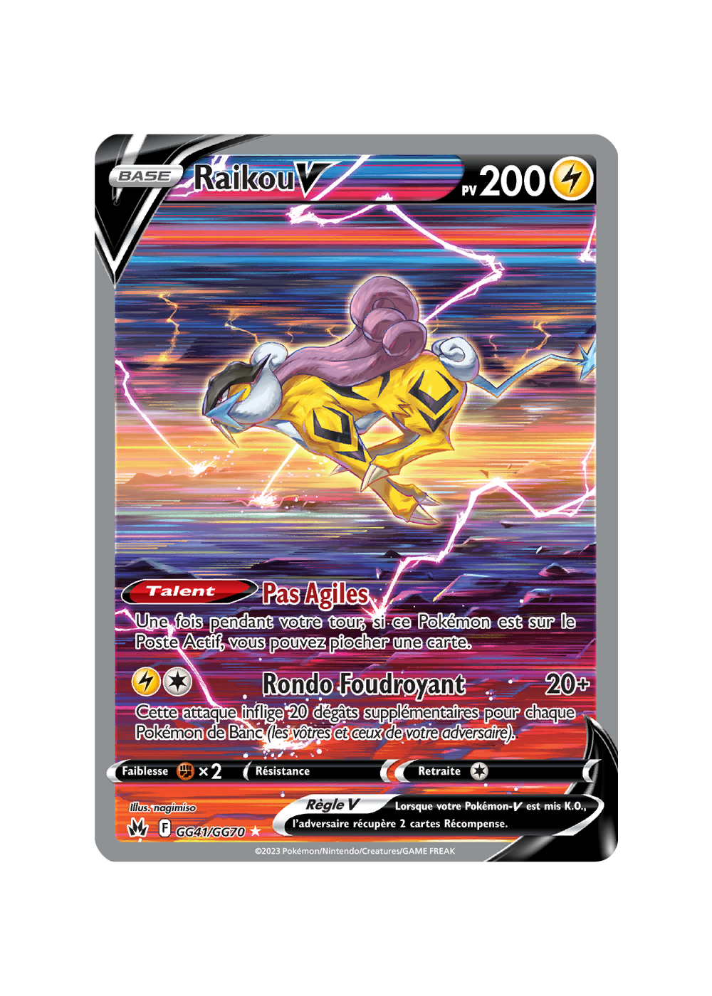 CARTE POKÉMON RAIKOU V Alternative GG41/GG70 | EB12.5 Zénith Suprême