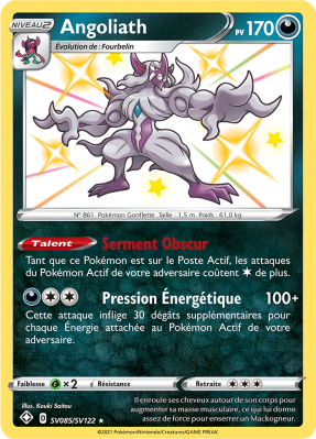 Carte Pokémon Angoliath SV085/SV122 Ultra Rare Destinées Radieuses
