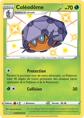 Carte Pokémon Coléodôme SV008/SV122 Ultra Rare Destinées Radieuses