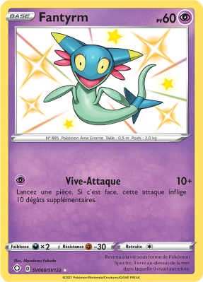Carte Pokémon Fantyrm SV060/SV122 Ultra Rare Destinées Radieuses