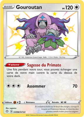 Carte Pokémon Gouroutan SV098/SV12 Ultra Rare Destinées Radieuses