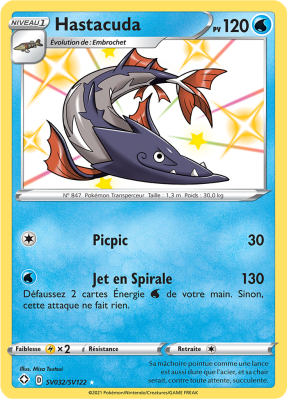 Carte Pokémon Hastacuda SV032/SV122 Ultra Rare Destinées Radieuses
