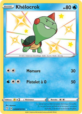Carte Pokémon Khélocrok SV028/SV122 Ultra Rare Destinées Radieuses
