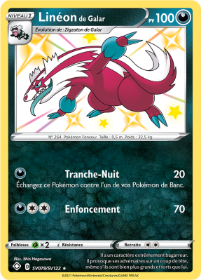 Carte Pokémon Linéon de Galar SV079/SV122 Ultra Rare Destinées Radieuses