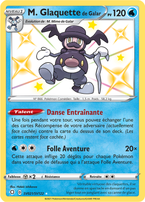 Carte Pokémon M. Glaquette de Galar SV021/SV122 Ultra Rare Destinées Radieuses