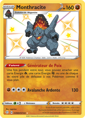 Carte Pokémon Monthracite SV069/SV122 Ultra Rare Destinées Radieuses