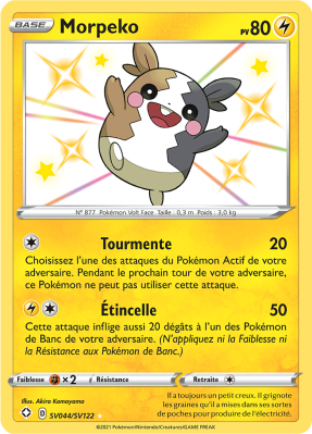 Carte Pokémon Morpeko SV044/SV122 Ultra Rare Destinées Radieuses