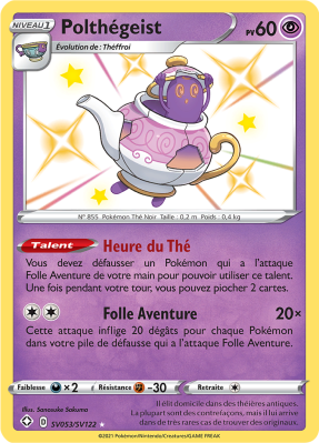 Carte Pokémon Polthégeist SV053/SV122 Ultra Rare Destinées Radieuses