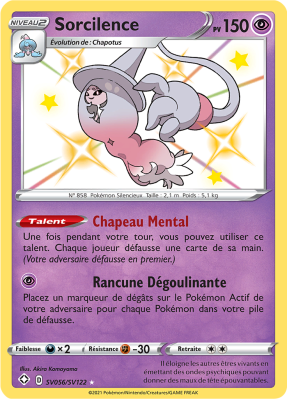 Carte Pokémon Sorcilence SV056/SV122 Ultra Rare Destinées Radieuses