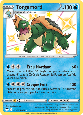Carte Pokémon Torgamord SV029/SV122 Ultra Rare Destinées Radieuses