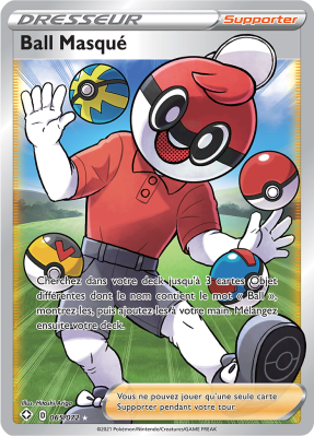 Carte Pokémon Ball Masqué 065/072 Ultra Rare Destinées Radieuses