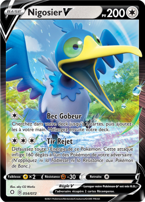 Carte Pokémon Nigosier-V 054/072 Ultra Rare Destinées Radieuses