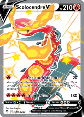 Carte Pokémon Scolocendre-V SV108/SV122 Ultra Rare Destinées Radieuses