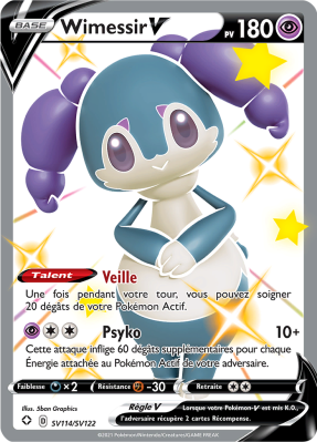 Carte Pokémon Wimessir-V SV114/SV122 Ultra Rare Destinées Radieuses