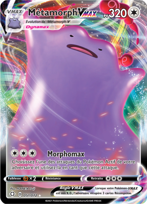 Carte Pokémon Métamorph-VMAX 051/072 Ultra Rare Destinées Radieuses