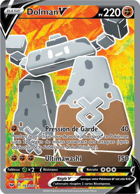 Carte Pokémon Dolman-V 193/202 Ultra Rare Épée et Bouclier (JCC)