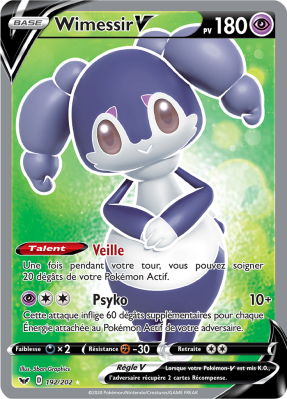 Carte Pokémon Wimessir-V 192/202 Ultra Rare Épée et Bouclier (JCC)