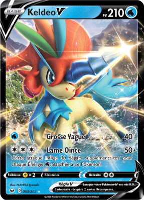 Carte Pokémon Keldeo-V 053/202 Ultra Rare Épée et Bouclier (JCC)