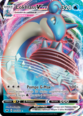 Carte Pokémon Lokhlass-VMAX 050/202 Ultra Rare Épée et Bouclier (JCC)