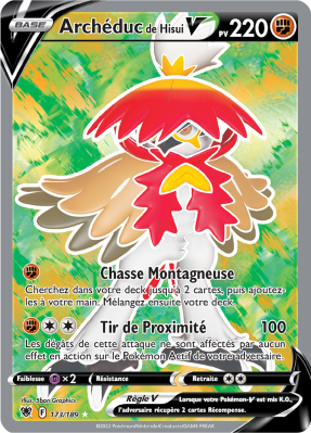 Carte Pokémon Archéduc de Hisui-V 173/189 Ultra Rare Astres Radieux