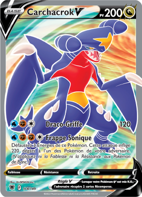 Carte Pokémon Carchacrok-V 178/189 Ultra Rare Astres Radieux