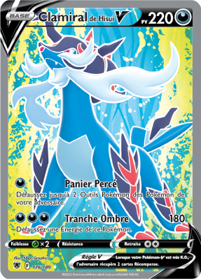 Carte Pokémon Clamiral de Hisui-V 176/189 Ultra Rare Astres Radieux