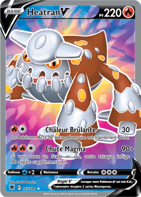 Carte Pokémon Heatran-V 165/189 Ultra Rare Astres Radieux