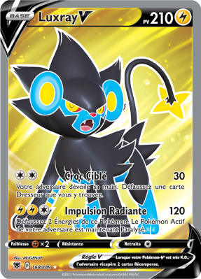 Carte Pokémon Luxray-V 168/189 Ultra Rare Astres Radieux