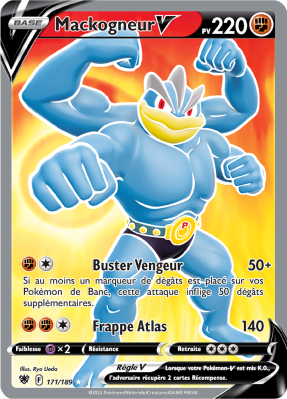 Carte Pokémon Mackogneur-V 171/189 Ultra Rare Astres Radieux