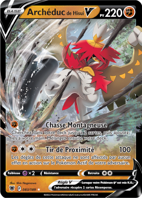 Carte Pokémon Archéduc de Hisui-V 083/189 Ultra Rare Astres Radieux