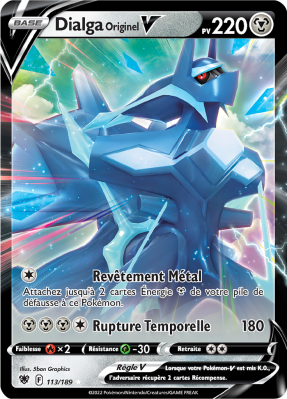 Carte Pokémon Dialga Originel-V 113/189 Ultra Rare Astres Radieux