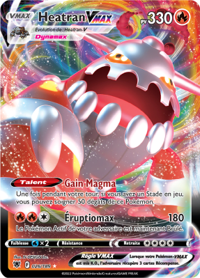 Carte Pokémon Heatran-VMAX 026/189 Ultra Rare Astres Radieux