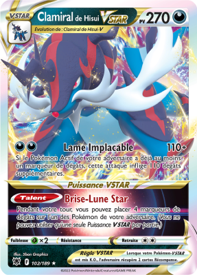 Carte Pokémon Clamiral de Hisui-VSTAR 102/189 Ultra Rare Astres Radieux