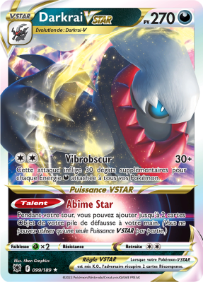 Carte Pokémon Darkrai-VSTAR 099/189 Ultra Rare Astres Radieux