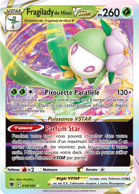 Carte Pokémon Fragilady de Hisui-VSTAR 018/189 Ultra Rare Astres Radieux