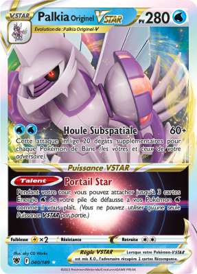 Carte Pokémon Palkia Originel-VSTAR 040/189 Ultra Rare Astres Radieux