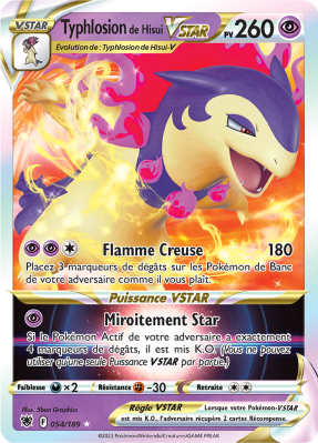 Carte Pokmon Typhlosion de Hisui-VSTAR 054/189 Ultra Rare Astres Radieux