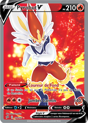 Carte Pokémon Pyrobut-V 178/192 Ultra Rare Clash des Rebelles
