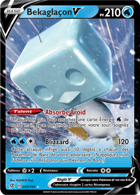 Carte Pokémon Bekaglaçon-V 055/192 Ultra Rare Clash des Rebelles